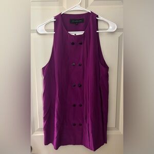 Alexander Wang 100% Silk Tunic Top in Purple, Size 8